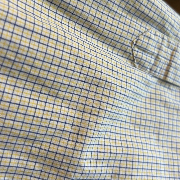 Polo Ralph Lauren Andrew Button-Down Shirt – Yellow & Blue Check – Size 17 32/33 - Picture 8 of 8